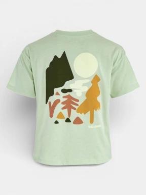 Fjallraven Forest Walk T-shirt  W női rövid ujjú sport póló világoszöld színben 3