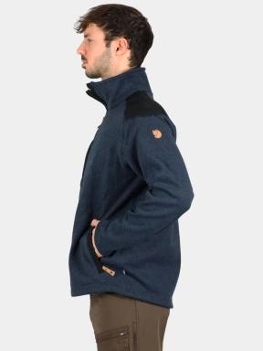 Fjallraven Buck Fleece M férfi polár pulóver sötétkék színben 3
