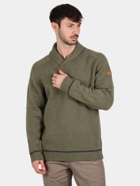 Fjallraven Lada Sweater M férfi kötött pulóver zöld színben 1