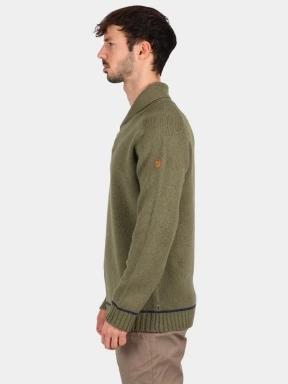 Fjallraven Lada Sweater M férfi kötött pulóver zöld színben 3
