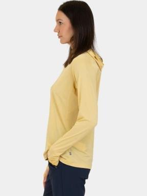 Fjallraven Abisko Sun-hoodie W női kapucnis pulóver sárga színben 3
