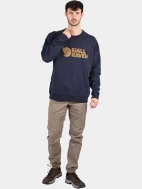 Fjallraven Fjällräven Logo Sweater M férfi pulóver sötétkék színben 1