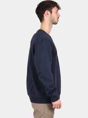 Fjallraven Fjällräven Logo Sweater M férfi pulóver sötétkék színben 3