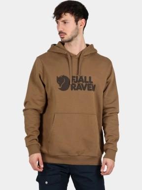 Fjallraven Fjällräven Logo Hoodie M férfi kapucnis pulóver barna színben 1