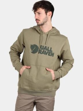 Fjallraven Fjällräven Logo Hoodie M férfi kapucnis pulóver oliva színben 1