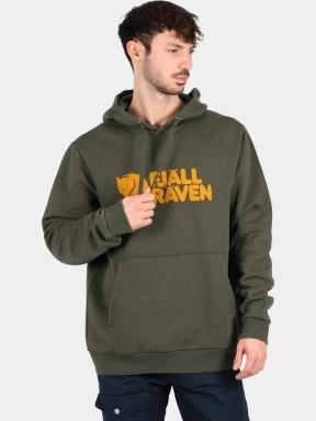 Fjallraven Fjällräven Logo Hoodie M férfi kapucnis pulóver zöld színben 1