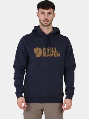 Fjallraven Fjällräven Logo Hoodie M férfi kapucnis pulóver sötétkék színben 1