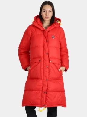 Fjallraven Expedition Long Down Parka W női pehelykabát piros színben 1