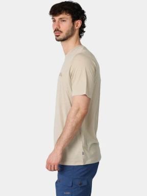 Fjallraven Abisko Wool Logo SS M férfi rövid ujjú sport póló homok színben 3