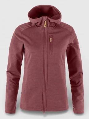 Fjallraven Keb Fleece Hoodie W női polár pulóver bordó színben 1