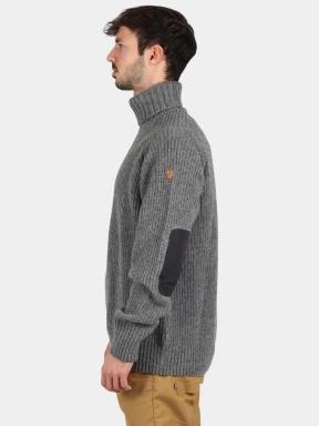Fjallraven Övik Roller Neck Sweater M férfi kötött pulóver szürke színben 3