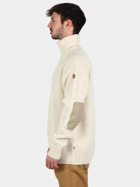 Fjallraven Övik Roller Neck Sweater M férfi kötött pulóver homok színben 3