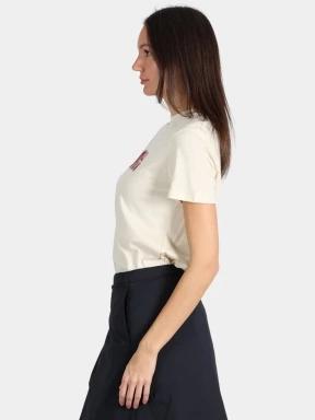 Fjallraven Fjällräven Logo Tee W női rövid ujjú póló homok színben 3