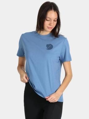 Fjallraven Fox Boxy Logo Tee W női rövid ujjú póló kék színben 1