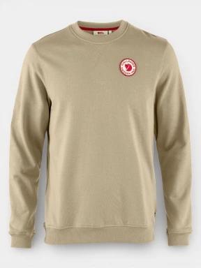 Fjallraven 1960 Logo Badge Sweater M férfi pulóver homok színben 1