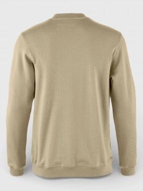 Fjallraven 1960 Logo Badge Sweater M férfi pulóver homok színben 3