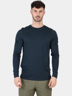 Fjallraven Abisko Wool LS M férfi hosszú ujjú sport póló sötétkék színben 1