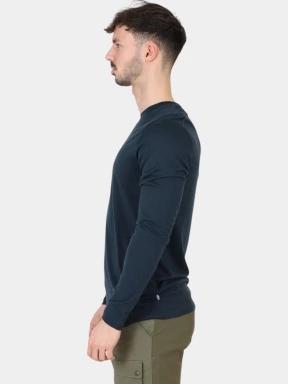 Fjallraven Abisko Wool LS M férfi hosszú ujjú sport póló sötétkék színben 3