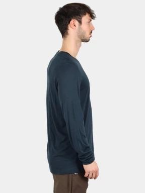 Fjallraven Abisko Wool LS M férfi hosszú ujjú póló sötétkék színben 3