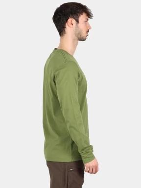 Fjallraven Forever Nature Badge LS M férfi hosszú ujjú póló zöld színben 3