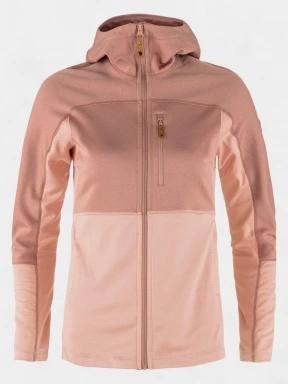 Fjallraven Abisko Trail Fleece W női kapucnis pulóver rózsaszín színben 1