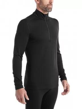 Icebreaker Men 200 Oasis LS Half Zip férfi aláöltöző felső fekete színben 1