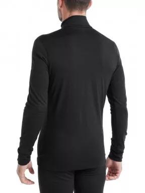 Icebreaker Men 200 Oasis LS Half Zip férfi aláöltöző felső fekete színben 3