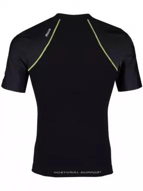 Mico Man Half Slvs Zip Neck Shirt M1 Trail férfi hosszú ujjú sport póló fekete színben 3