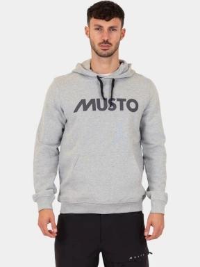 Musto M Musto Logo Hoodie férfi kapucnis pulóver szürke színben 1