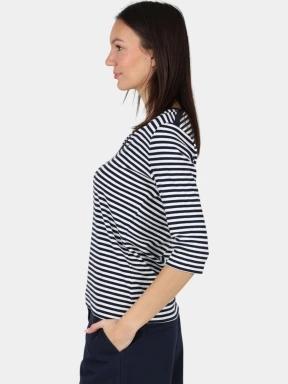 Musto W Classic V-Neck Stripe Tee női rövid ujjú póló sötétkék színben 3