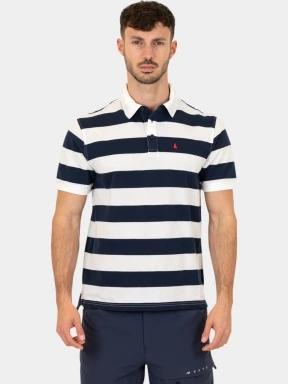 Musto M Original Striped Ss Polo férfi galléros póló sötétkék színben 1