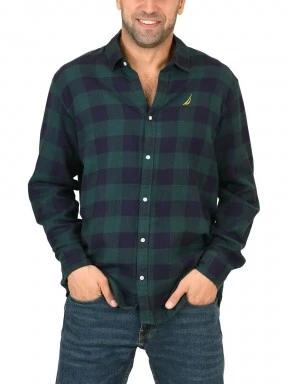 Nautica Brigg LS Shirt férfi hosszú ujjú ing zöld színben 1
