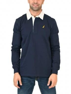 Nautica Tye Rugby Shirt férfi galléros póló sötétkék színben 1