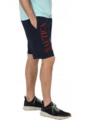 Nautica Locust Fleece Short férfi rövidnadrág sötétkék színben 3