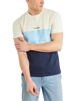 Nautica Simcoe T-Shirt férfi rövid ujjú póló homok színben 1