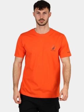 Nautica Sergei T-Shirt férfi rövid ujjú póló narancssárga színben 1