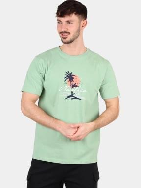 Nautica Raphael T-Shirt férfi rövid ujjú póló zöld színben 1