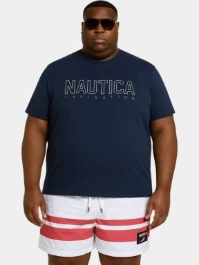 Nautica Cook B&T T-Shirt férfi rövid ujjú póló sötétkék színben 1