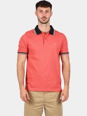 Nautica Bayer Polo Shirt férfi galléros póló piros színben 1