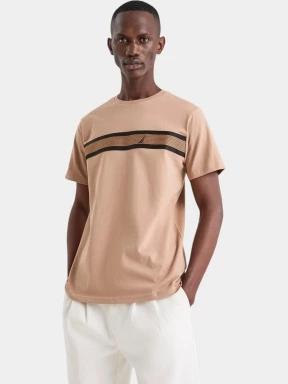 Nautica Tierra T-Shirt férfi rövid ujjú póló homok színben 1