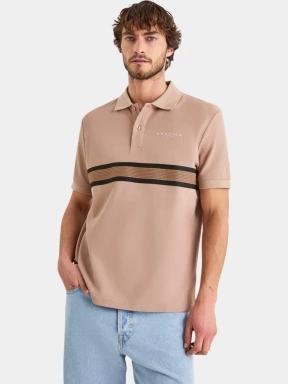 Nautica Espuma Polo Shirt férfi galléros póló barna színben 1