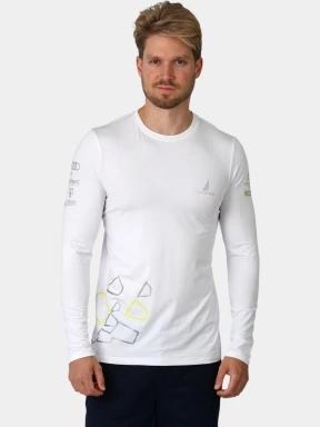 Nautica Lionel 2 Long Sleeve T-Shirt férfi hosszú ujjú póló fehér színben 1