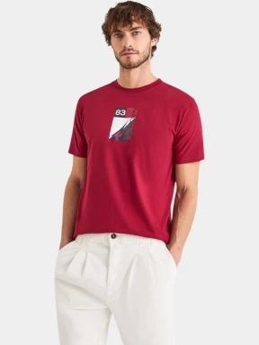 Nautica Tigris T-Shirt férfi rövid ujjú póló piros színben 1