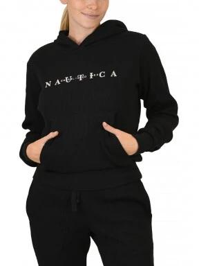 Nautica Luna Crop Hoody női kapucnis pulóver fekete színben 1