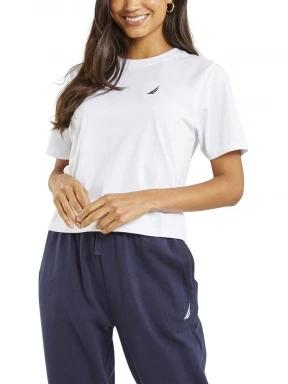 Nautica Delburn Crop T-Shirt női crop top fehér színben 1