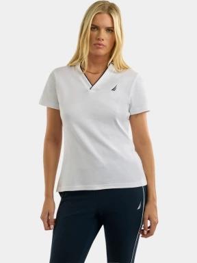 Nautica Adalynn Polo Shirt női rövid ujjú póló fehér színben 1