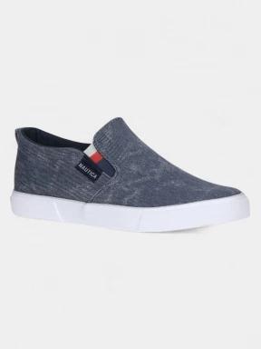 Nautica AKAN TWILL DEEP férfi slip-on cipő kék színben 1