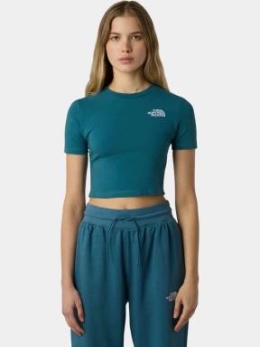 The North Face W Ss Essential Cropped Slim Tee női crop top kék színben 1