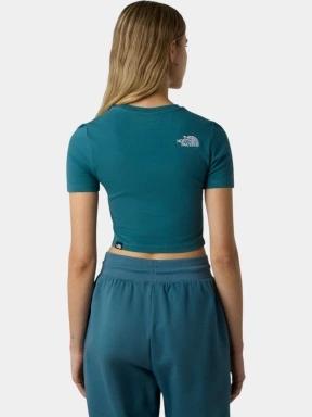 The North Face W Ss Essential Cropped Slim Tee női crop top kék színben 3
