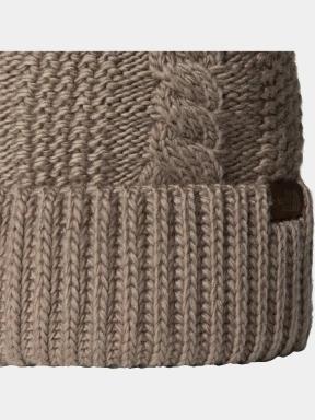 The North Face W Oh Mega Beanie kötött sapka barna színben 3